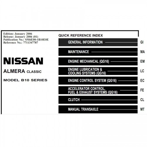 For Nissan repair Manuals