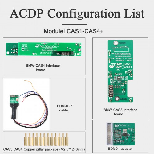 Yanhua Mini ACDP CAS Module 1 BMW CAS1 CAS2 CAS3 CAS3+ CAS4 CAS4+ Programmation De Clé et Réinitialisation De l'Odomètre Avec Licence A500