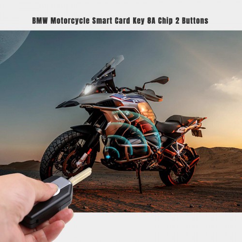 BMW Motorcycle Smart Carte Key 8A Chip 2 Bouton