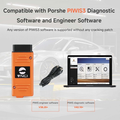VNCI PT3G Porsche Scanner de diagnostic compatible avec les pilotes logiciels PIWIS d'origine Plug and play