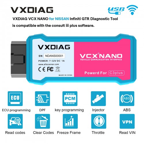 WiFi Version VXDIAG VCX NANO Pour NISSAN Consult V226 Diagnostic Appareil