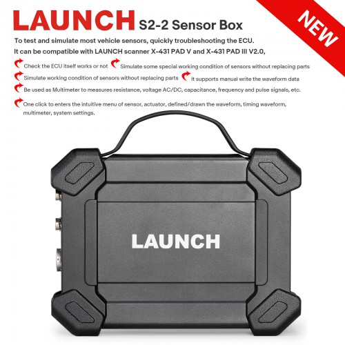 Launch X431 S2-2 Sensorbox Tester Sensor Box 2 Channels Handheld Sensor Simulator and Tester Support the Vehicle Multimeter Function