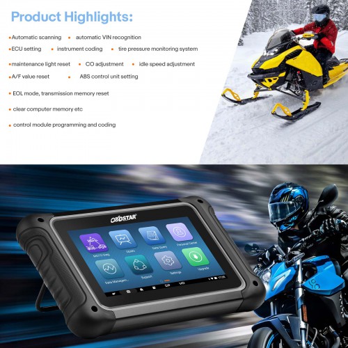 OBDSTAR MOTOSTAR Équipement de Diagnostic Intelligent pour moto/neige mobile/ATV/UTV
