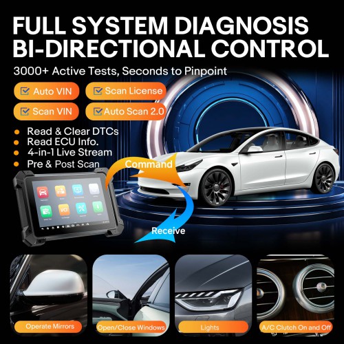 Autel MaxiCOM MK908 PRO II Automobile OBD Diagnostic Tablette Support  SCAN VIN