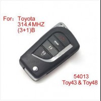 Toyota Modified Remote Key 4Buttons 314.4MHZ (not including the chip)