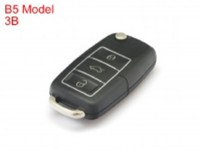 Volkswagen B5 type remote key shell 3 buttons with waterproof(black)
