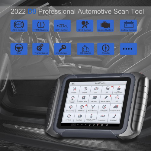 XTOOL D8 Outil d'analyse automobile scanneur de diagnostic à contrôle bidirectionnel OBD2/ codage ECU/ 31+ services/ programmation de clé