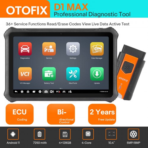OTOFIX D1 MAX Diagnostic Appareil plus 36 Fonctions De Service, Lecture/Effacement Des Codes, Affichage Des Données en direct, Test Actif
