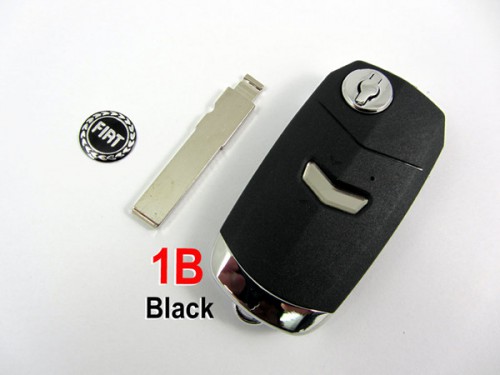 Flip remote key shell 1 button black color For Fiat 5pcs/lot