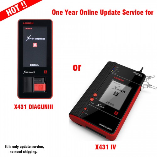 One Year Online Update Service for X431V 8inch/ X431 DIAGUN III/ X431 IV