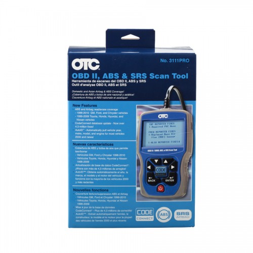 OTC OBDII/CAN/ABS/Airbag (SRS) Scan Tool OBD2 EOBD Code Reader
