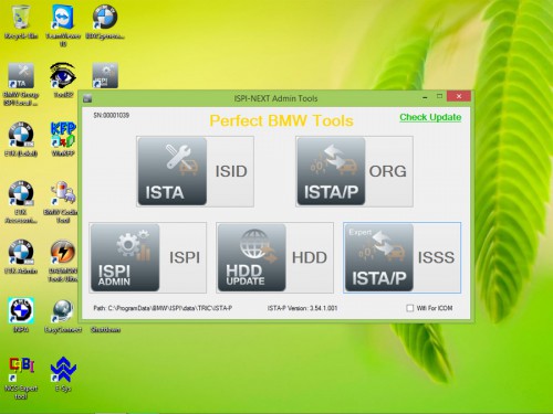 2015.1 BMW ICOM ISTA-D 3.46.30 ISTA-P 3.54.1.001 Win8 System 500GB New HDD without USB Dongle Support Multi-Language