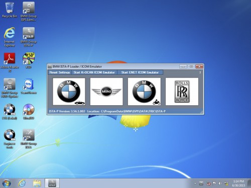 2015.8 Windows7 BMW ICOM ISTA-D 3.50.10 ISTA-P 3.56.1.002 Software HDD with Engineers Programming