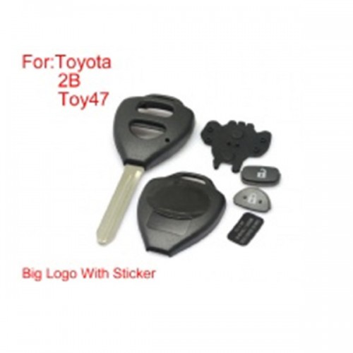 Toyota corolla remote key shell 2buttons TOY47 big logo with paper