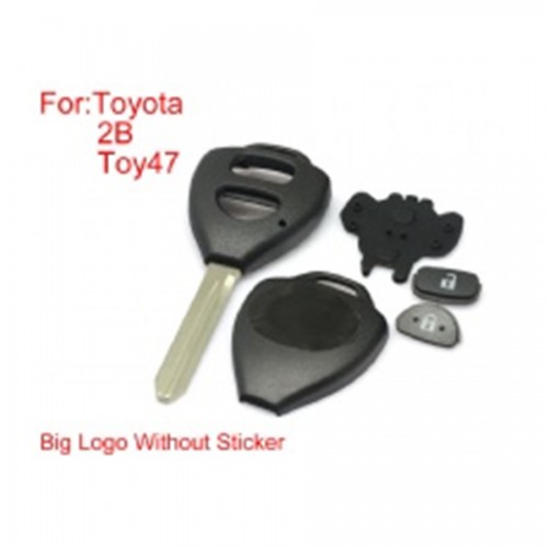 Toyota corolla remote key shell 2buttons TOY47 big logo without paper