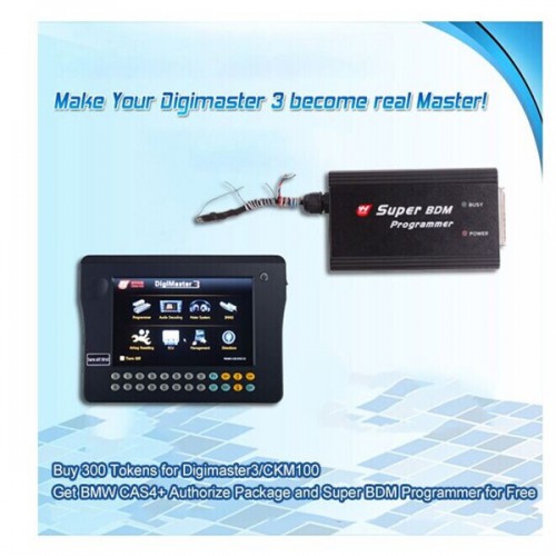Buy 300 Tokens for Digimaster3/CKM100 Get CAS4+ for BMW Authorize Package and Super BDM Programmer for Free