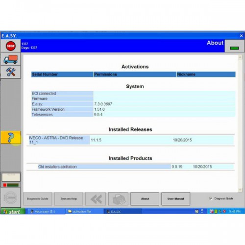 Iveco Easy E.A.SY (Electronic Advanced System) Software and Keygen with Database
