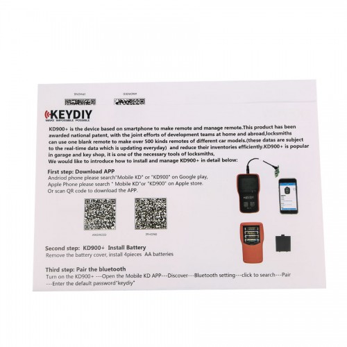 KEYDIY KD900+ for IOS Android Bluetooth Remote Maker the Best Tool