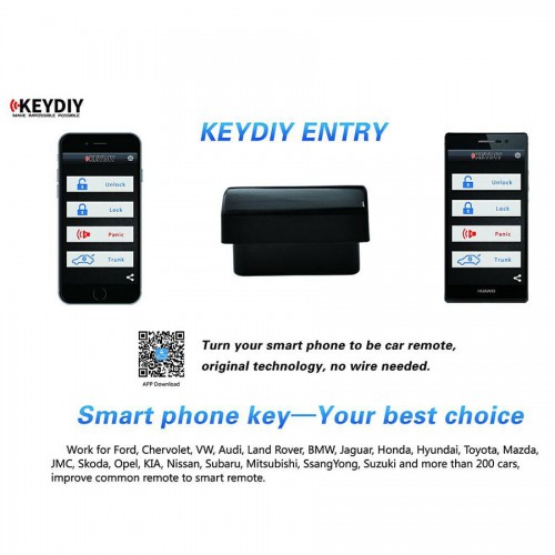 KEYDIY B-OBD KD Entry Car Remotes Entry works with Smartphone