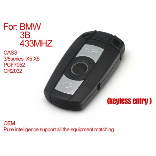BMW CAS3 pure smart key 3 buttons 433MHZ (Keyless-entry) PCF7952