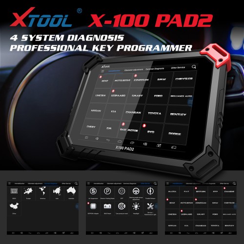 XTOOL PAD2 X100 PAD 2 Tablet Programmeur De Clé/Ajustement De l'Odomètre Appareil Expert Fonctions Spéciale