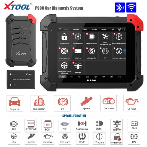 XTOOL PS90 Pro Car and Truck Diagnosis System Support Special Functions Free Update Online