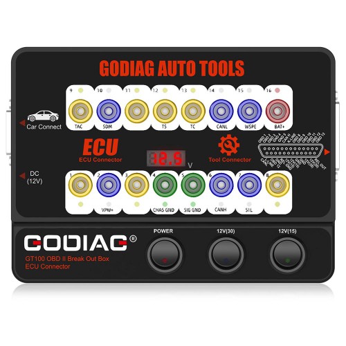 New Godiag GT100 Auto Tools OBD II Break Out Box ECU Connector Avec La Boîte De Colle