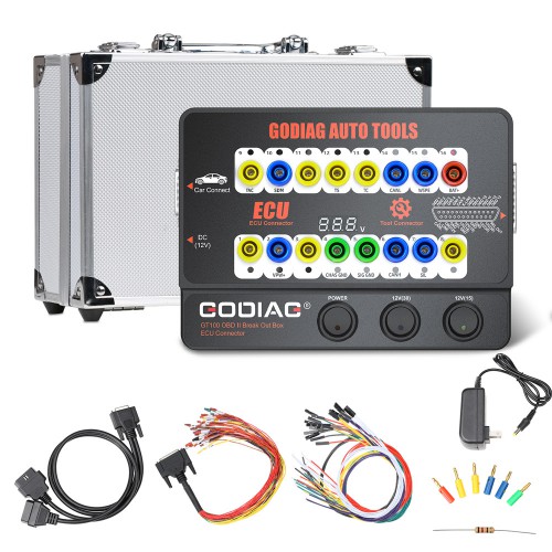 New Godiag GT100 Auto Tools OBD II Break Out Box ECU Connector Avec La Boîte De Colle