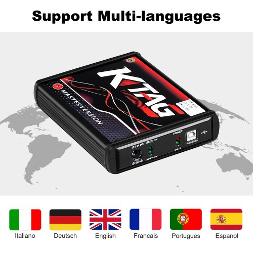 KTAG K-TAG Firmware V7.020 En ligne Version PCB Rouge ECU Programmeur Avec 4 LED Token Illimité