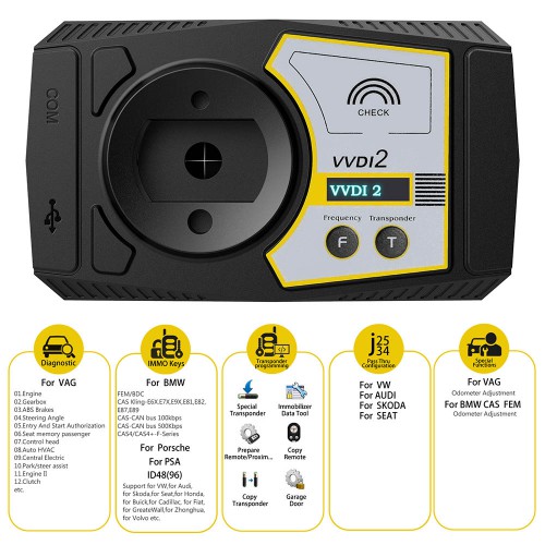 V7.3.5 Xhorse VVDI2 Full Version 13 Autorisations Pour VW/Audi/BMW/PSA/ID482