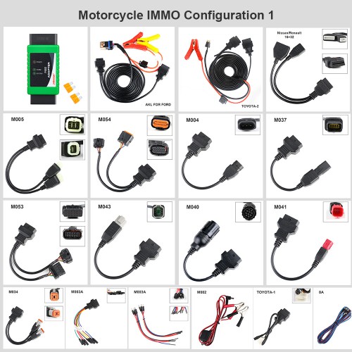 OBDSTAR X300 DP Plus/ Pro4 Configuration 1 Full Câbles Pour Motorcycle IMMO Fonction