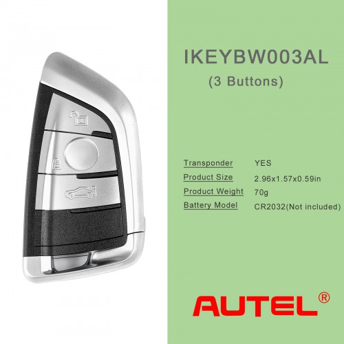 Autel IKEYBW003AL BMW 3 Bouton Clé Universelle Intelligente 1PC