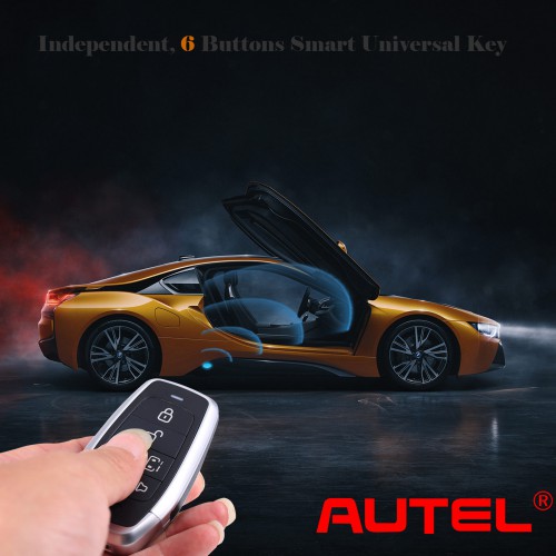 AUTEL IKEYAT006BL Independent 6 Bouton Clé Universelle Intelligente - Portes gauche et droite / Coffre 1pc