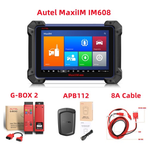 Autel MaxiIM IM608 Pro Avec G-BOX3 et APB112 Smart Key Simulator et Toyota 8A Adaptateur Non-Smart