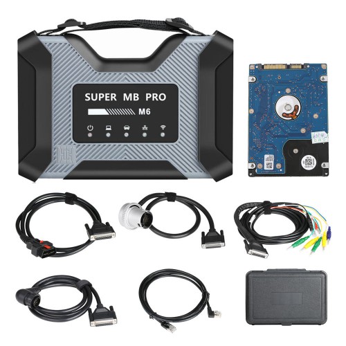SUPER MB PRO M6 Full Package Wireless Wifi Star Diagnosis Tool With 500G HDD Win10 Software 2022.6 Supporte W223 C206 W213 W167