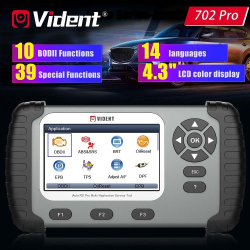 VIDENT iAuto702 Pro ABS/SRS Scan Tool with 39 Maintenances Special Funtion