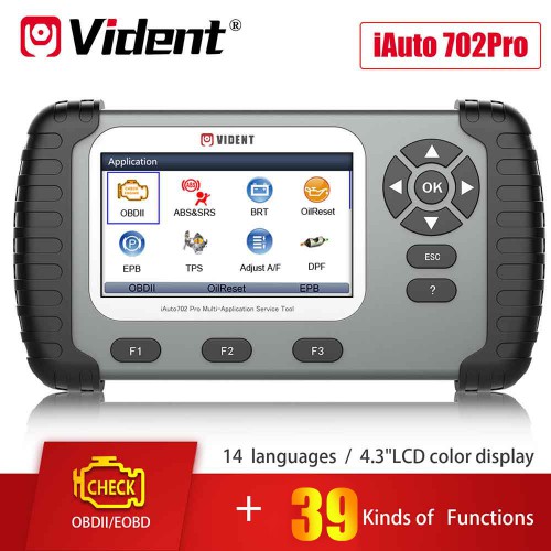 VIDENT iAuto702 Pro ABS/SRS Scan Tool with 39 Maintenances Special Funtion