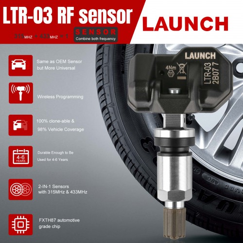 Launch LTR-03 RF Capteur Sensor 315MHz & 433MHz 4PCS
