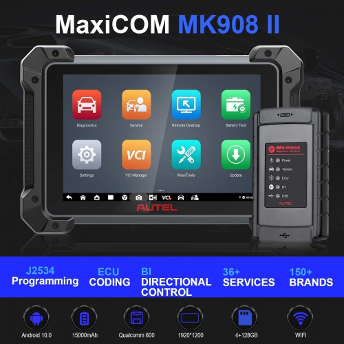 Autel MaxiCOM MK908 II Full Systèmes Diagnostic Appareil Supporte ECU/Clé Codage IMMO Service