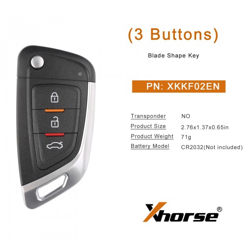 XHORSE XKKF02EN Universel Remote Key 3 Boutons BMW Type 5PCS