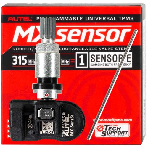 Autel MX-Sensor 433/315 MHZ 2 IN 1 TPMS Sensor Programmable Universal 4PCS