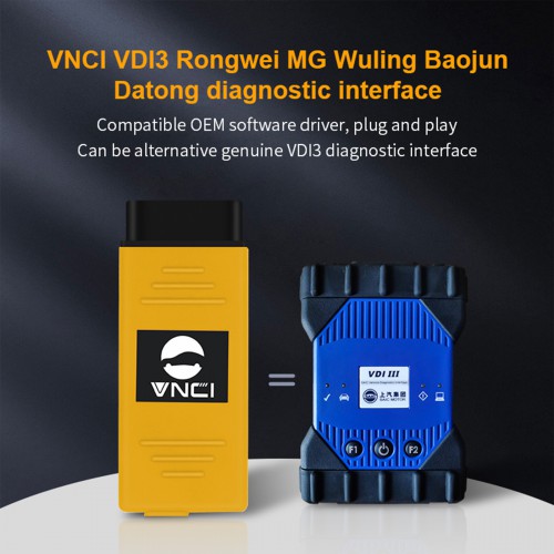 VNCI VDI3 Rongwei MG Wuling Baojun Datong Diagnostic Appareil Compatible avec le pilote logiciel OEM, Plug et Play