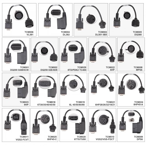 OBDSTAR TCM CONNECTORS COLLECTION Cables Set 19 Pieces
