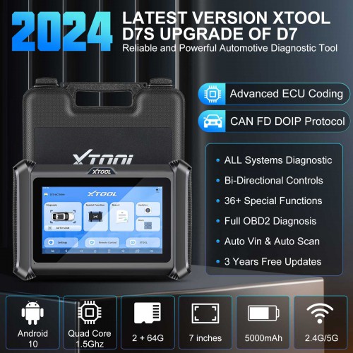 XTOOL D7S EU Version Full Système OBD2 Outil De Diagnostic Automobile