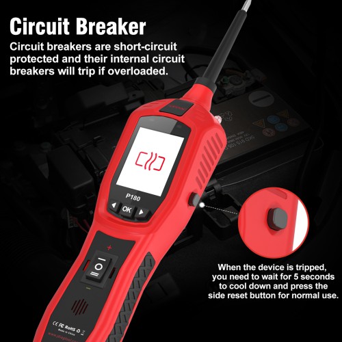 TopDiag P180 for 9-30 Volts Vehicle Electrical System Daignostics Injectors Test Support Cars, Pickups, SUVs, Motorcycles, Excavators, Steamships