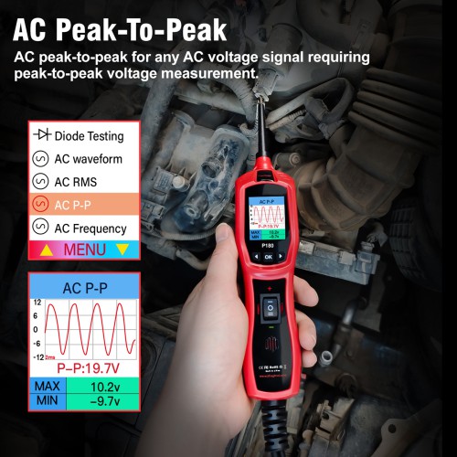 TopDiag P180 for 9-30 Volts Vehicle Electrical System Daignostics Injectors Test Support Cars, Pickups, SUVs, Motorcycles, Excavators, Steamships