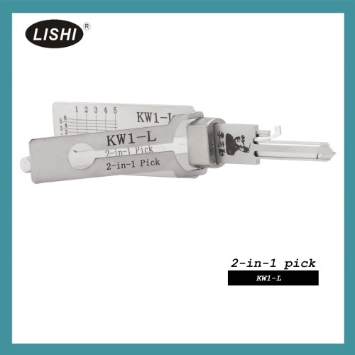 LISHI KW1-L Civilian Tool (Reverse Handing) 2-in-1 Pick & Decoder for 5-Pin Kwikset Keyway