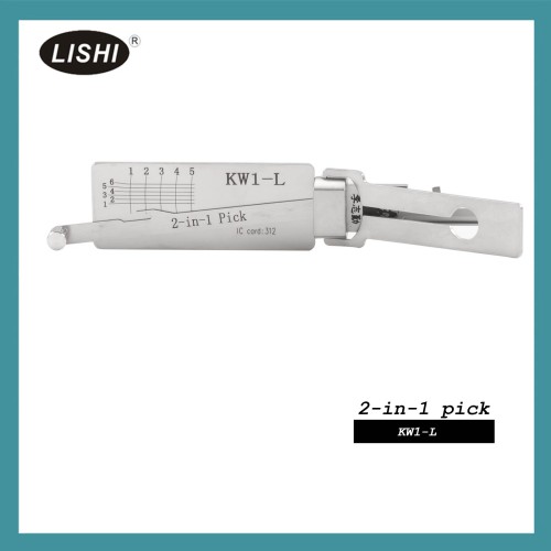 LISHI KW1-L Civilian Tool (Reverse Handing) 2-in-1 Pick & Decoder for 5-Pin Kwikset Keyway