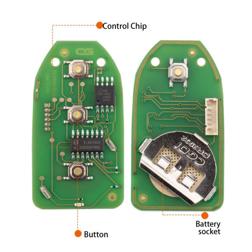 CG A09-3+1 HYU.D Style(Separate-3+1BTN)) 4 Buttons Wire Remote Used with CGDl K2 Remote Key Programmer 5PCS
