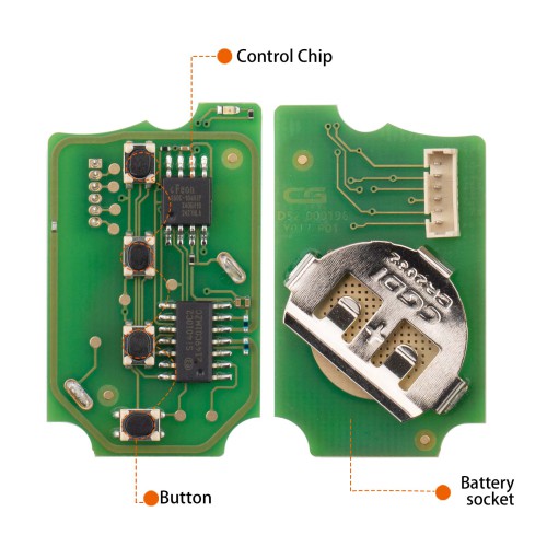 CG A10-2+1 HON.D Style(Flip-2+1BTN) 3 Buttons Wire Remote Used with CGDl K2 Remote Key Programmer 5PCS